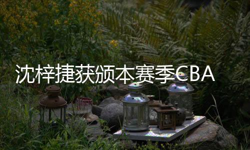 沈梓捷获颁本赛季CBA联赛年度最佳防守球员